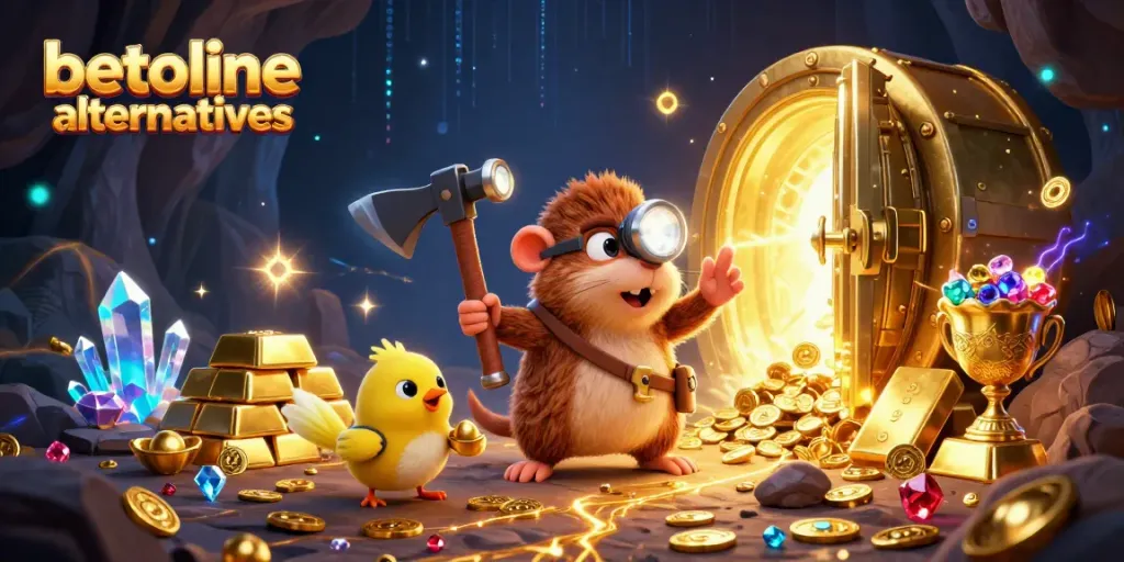 Experience the excitement of betonline alternatives with a treasure hunting mole and engaging casino elements.