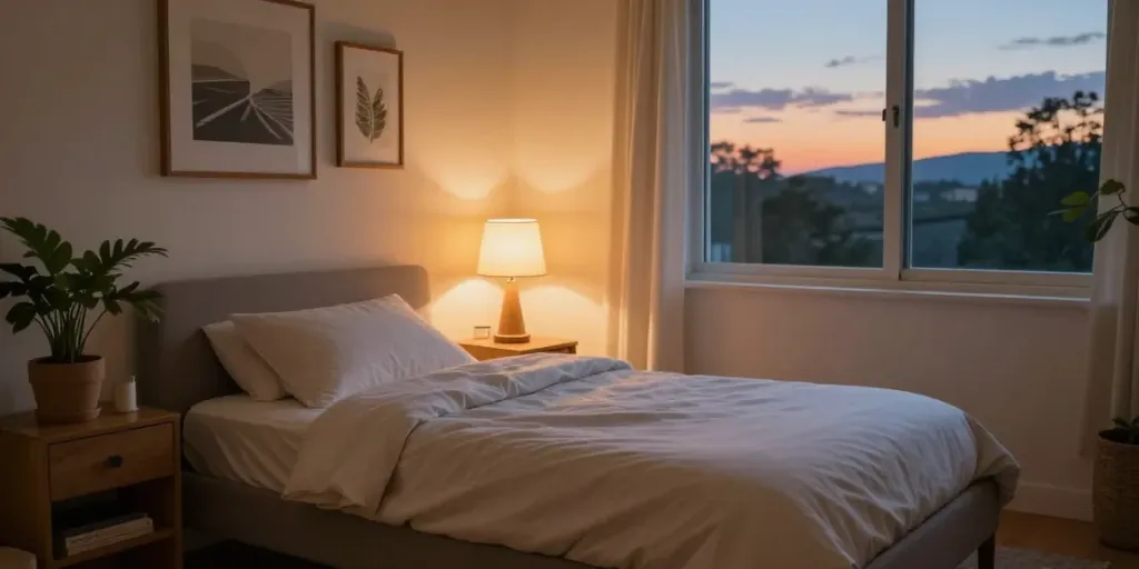Cozy rollaway bed setup in a stylish guest room with warm lighting.
