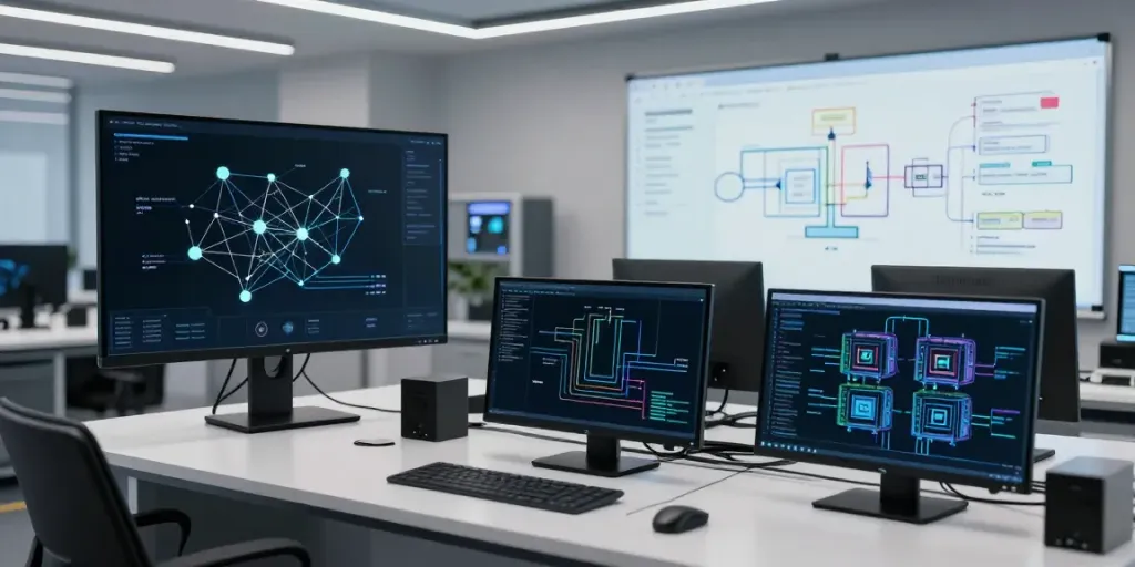 Generative engine optimization platform used in an AI-rich environment for advanced software development.