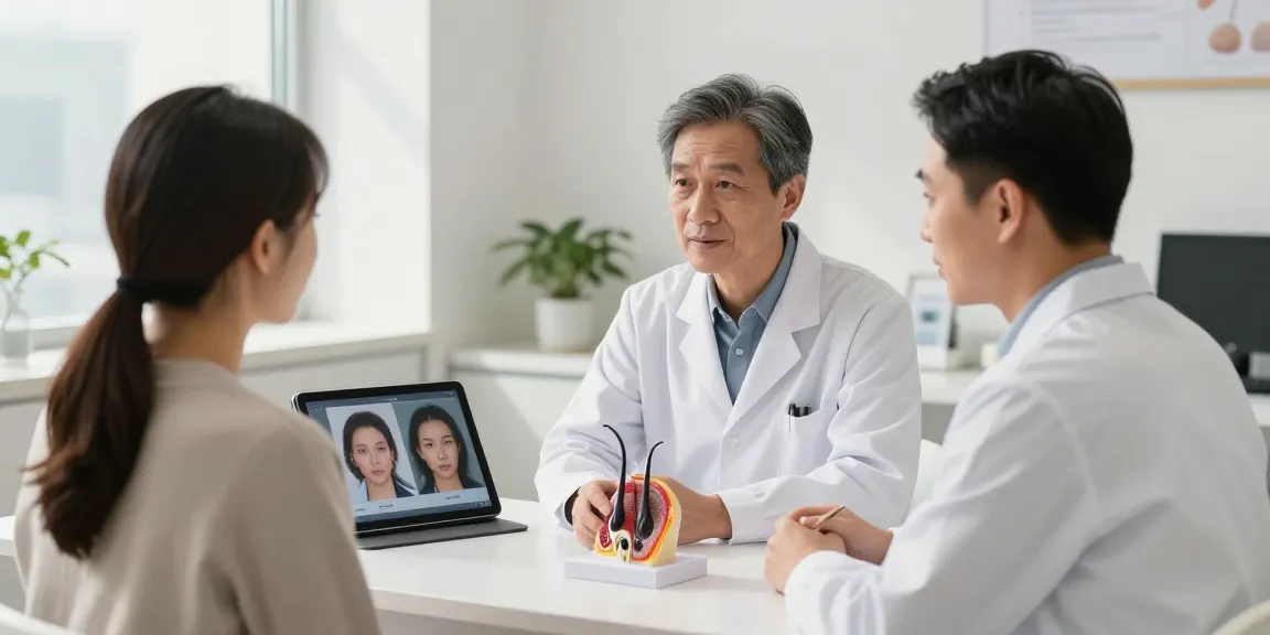 Consultation on hair transplant turkey price with a doctor, showcasing expertise and patient care.