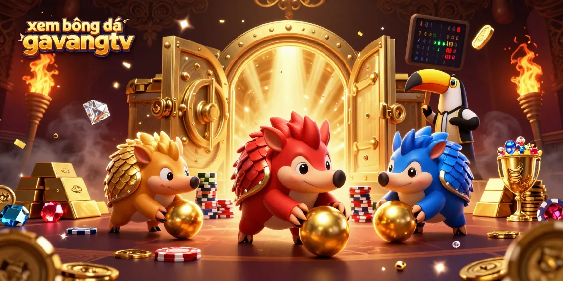 Experience xem bóng đá gavangtv with vibrant action featuring rival pangolins in a dazzling 3D scene.