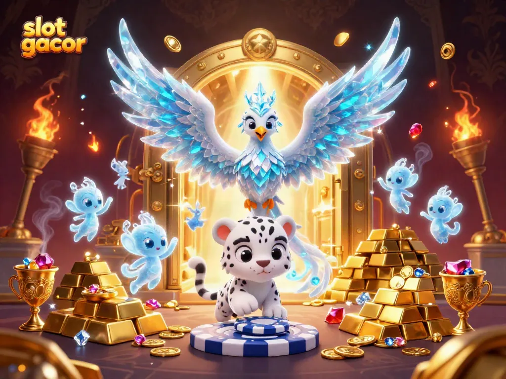 Experience the exciting slot gacor scene with vibrant characters and dynamic casino elements.