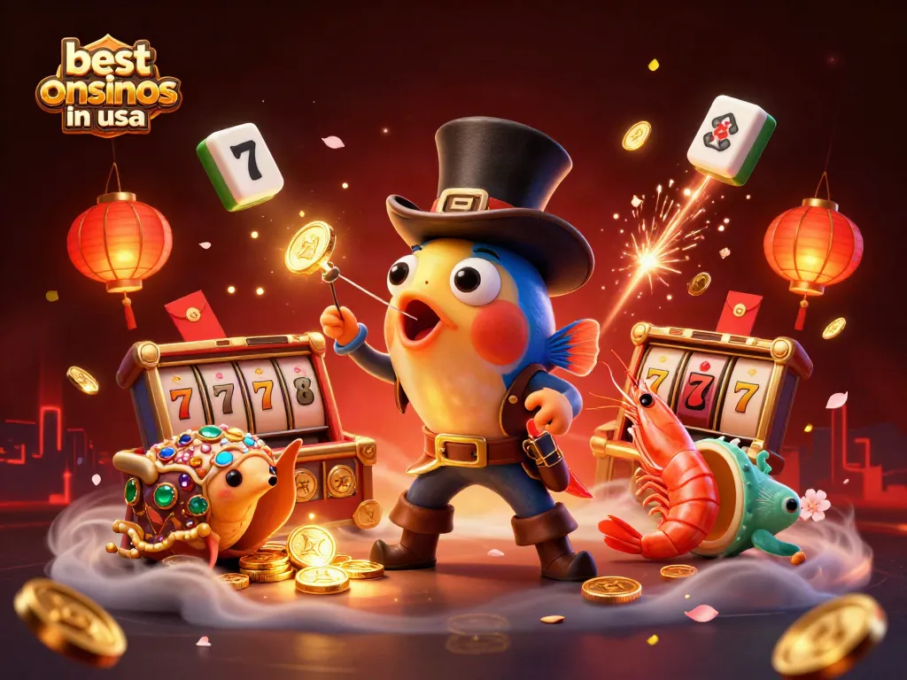 Experience the best online casinos in usa with our engaging 3D cartoon illustration.