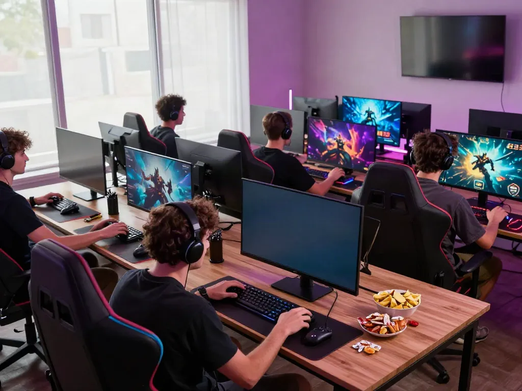 Players enjoying the Batman138 gaming platform in a vibrant setup, showcasing an engaging online gaming experience.
