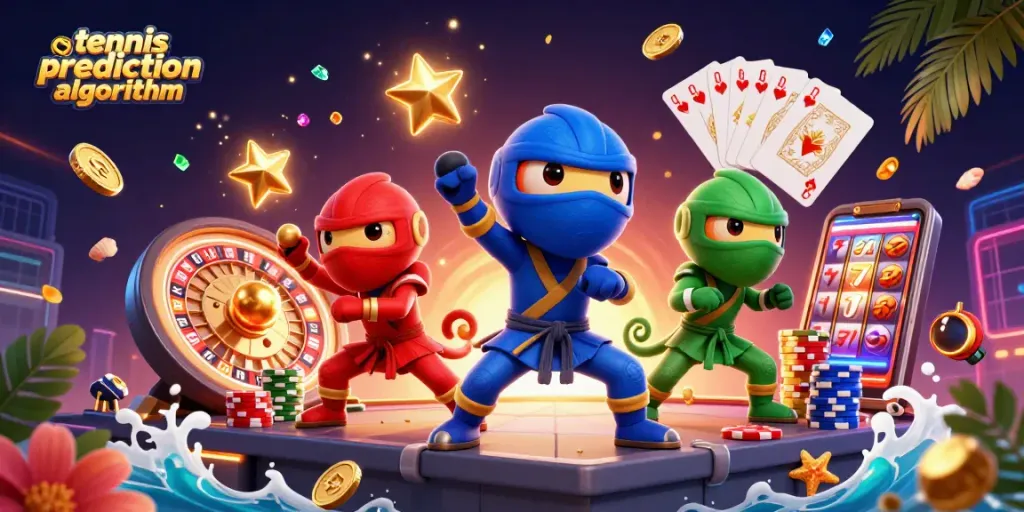 Engage in the tennis prediction algorithm analytics for winning bets with vibrant 3D casino visuals.