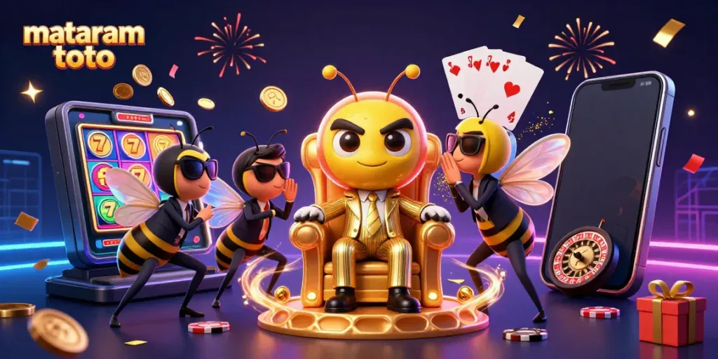 Experience thrilling gameplay with the rich world of mataram toto, highlighted by vibrant casino imagery.