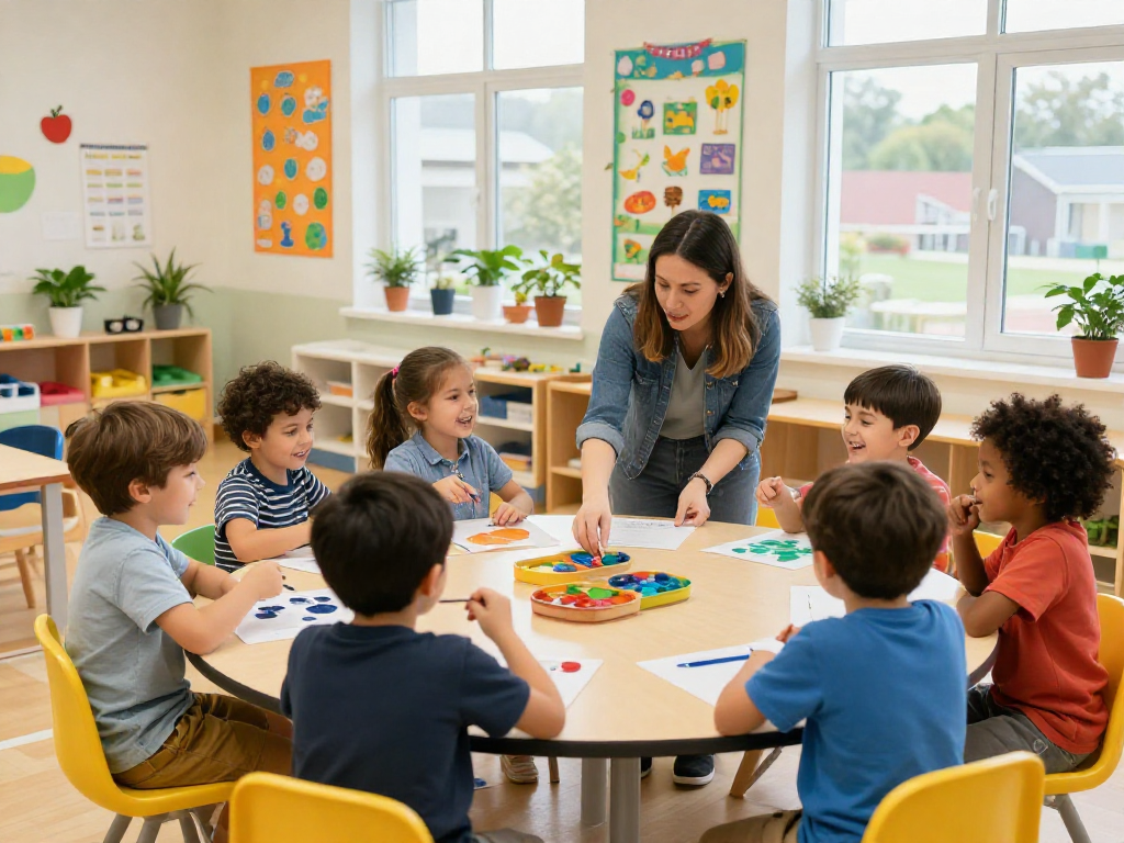 Children exploring creativity at preschool, showcasing inquiry-based learning in a kindergarten near me.