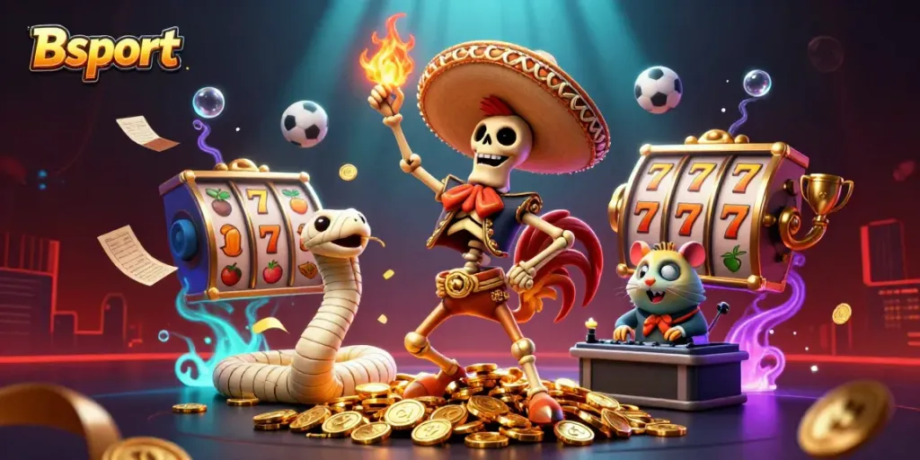 Experience winning moments with Bsport in a lively casino scene filled with action and excitement.