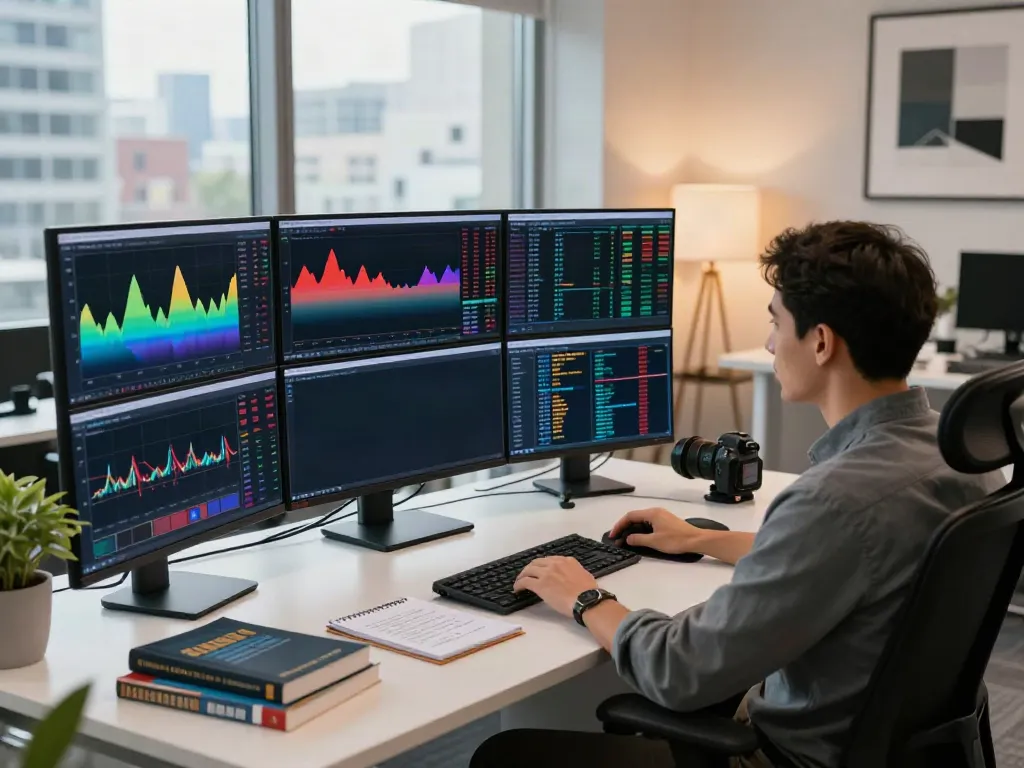TradingView workspace with dynamic charts, financial data, and market analysis tools