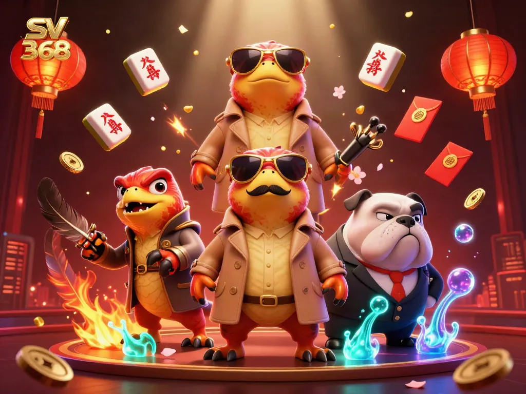 Experience sv 368 as raptors try to enter a VIP casino lounge amidst festive gambling elements.