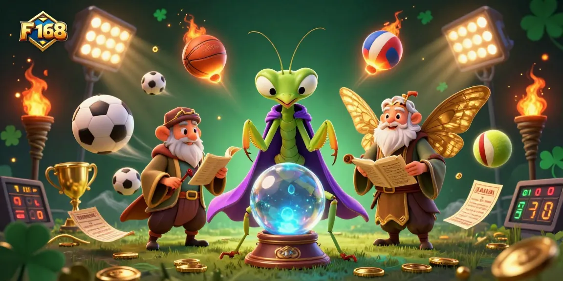 Experience thrilling sports betting with F 168 and dynamic animated characters in an immersive scene.