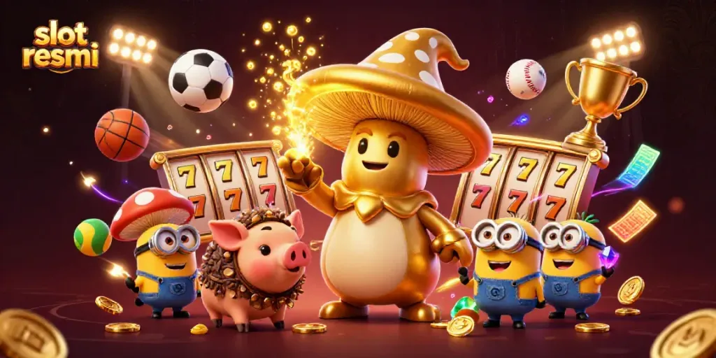 Engage with the vibrant world of slot resmi, featuring whimsical characters and dynamic gaming elements.