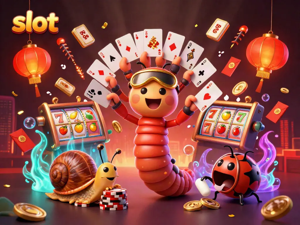 Visualisasi slot dengan dealer hewan dan simbol keberuntungan, menjanjikan kemenangan besar.